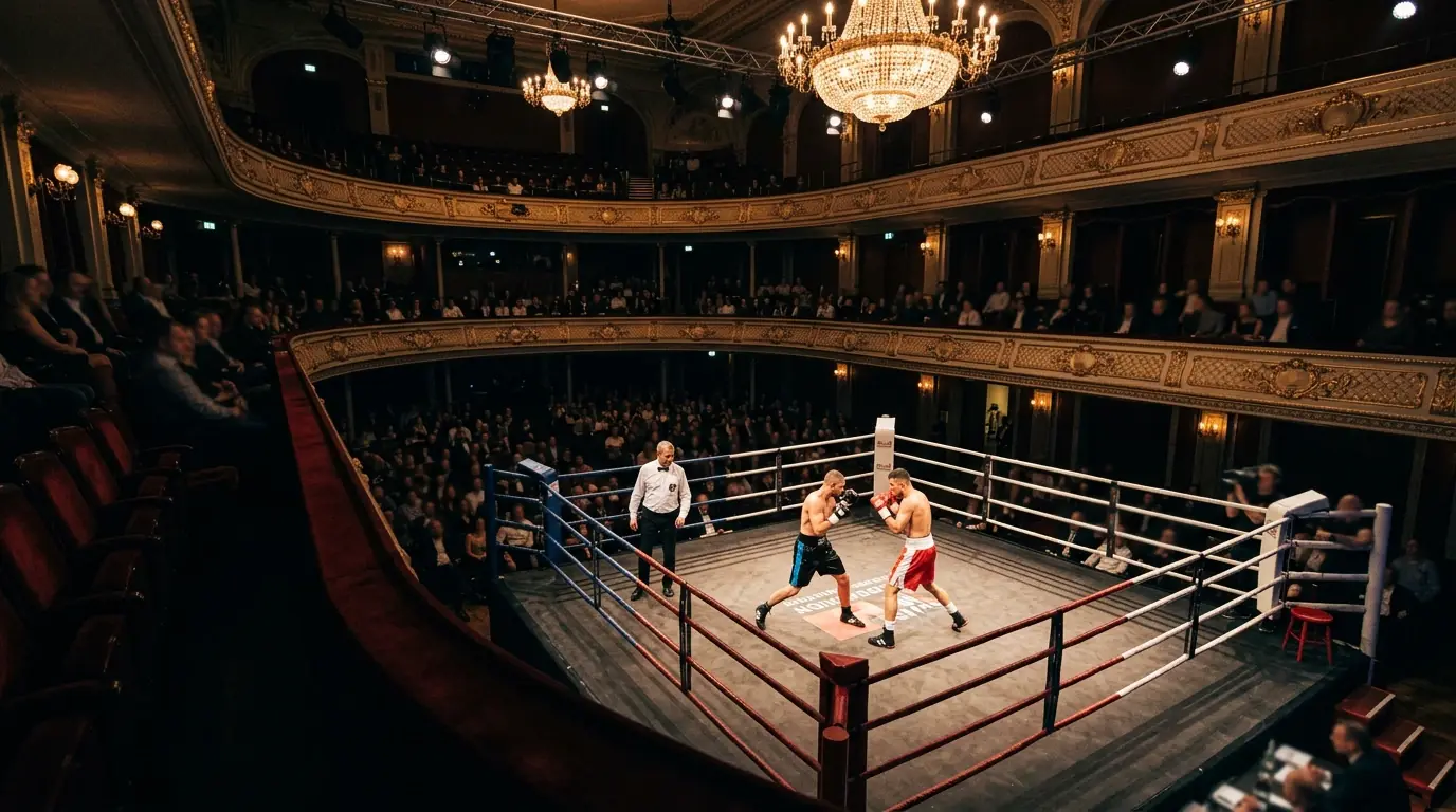 Profiboxer in einem schweizerischen Boxring während einer Swiss-Pro-Boxing-Gala